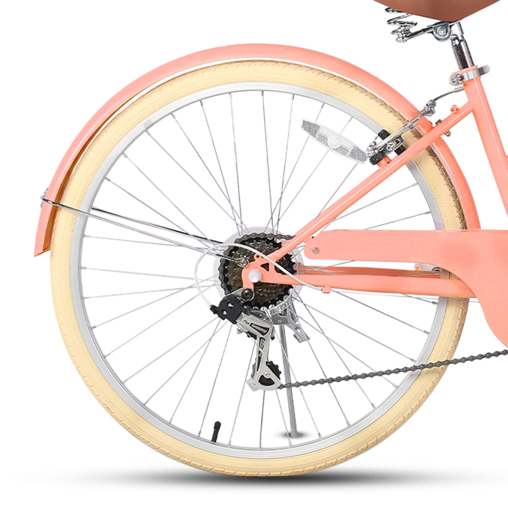 Glerc 24 Inch Beach Cruiser Hybrid Kids Bike - Missy