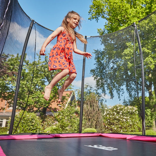 7ft x 5ft Salta Pink Rectangular Comfort Edition Trampoline with Enclosure