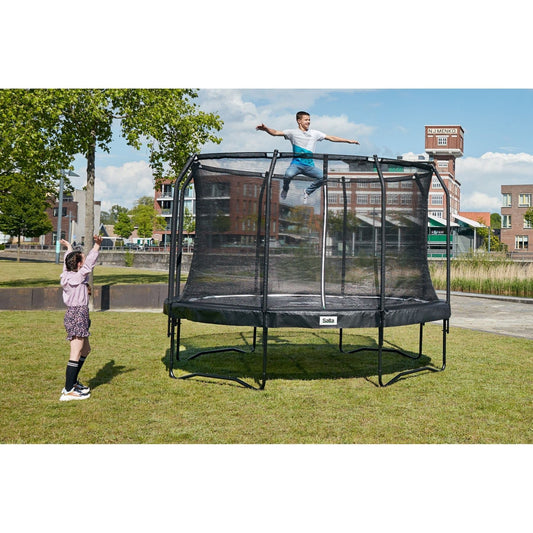 10ft Salta Black Round Premium Edition Trampoline with Enclosure