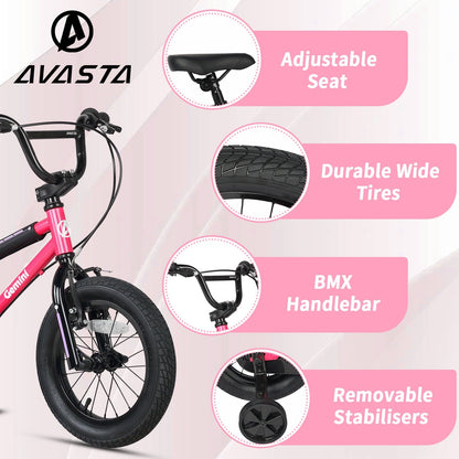Glerc 14" BMX Style Kids Bike for 3 - 5 Years Old Kids - Gemini