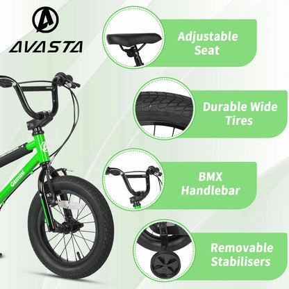 Glerc 16" BMX Style Kids Bike for 4 - 7 Years Old Kids - Gemini