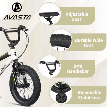Glerc 16" BMX Style Kids Bike for 4 - 7 Years Old Kids - Gemini