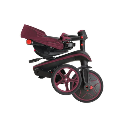 Globber 4-in-1 Explorer Trike Foldable - Burgundy