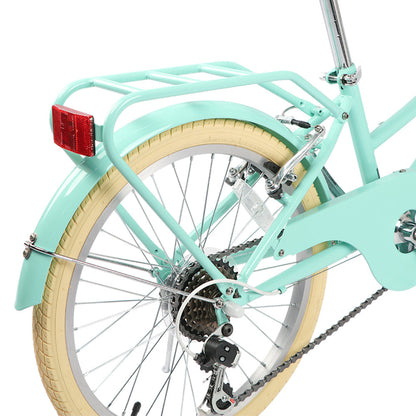 Glerc 20 Inch Beach Cruiser Hybrid Kids Bike with Rear Rack - Missy
