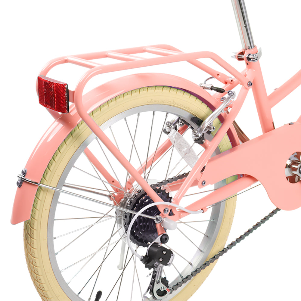 Glerc 20 Inch Beach Cruiser Hybrid Kids Bike with Rear Rack - Missy