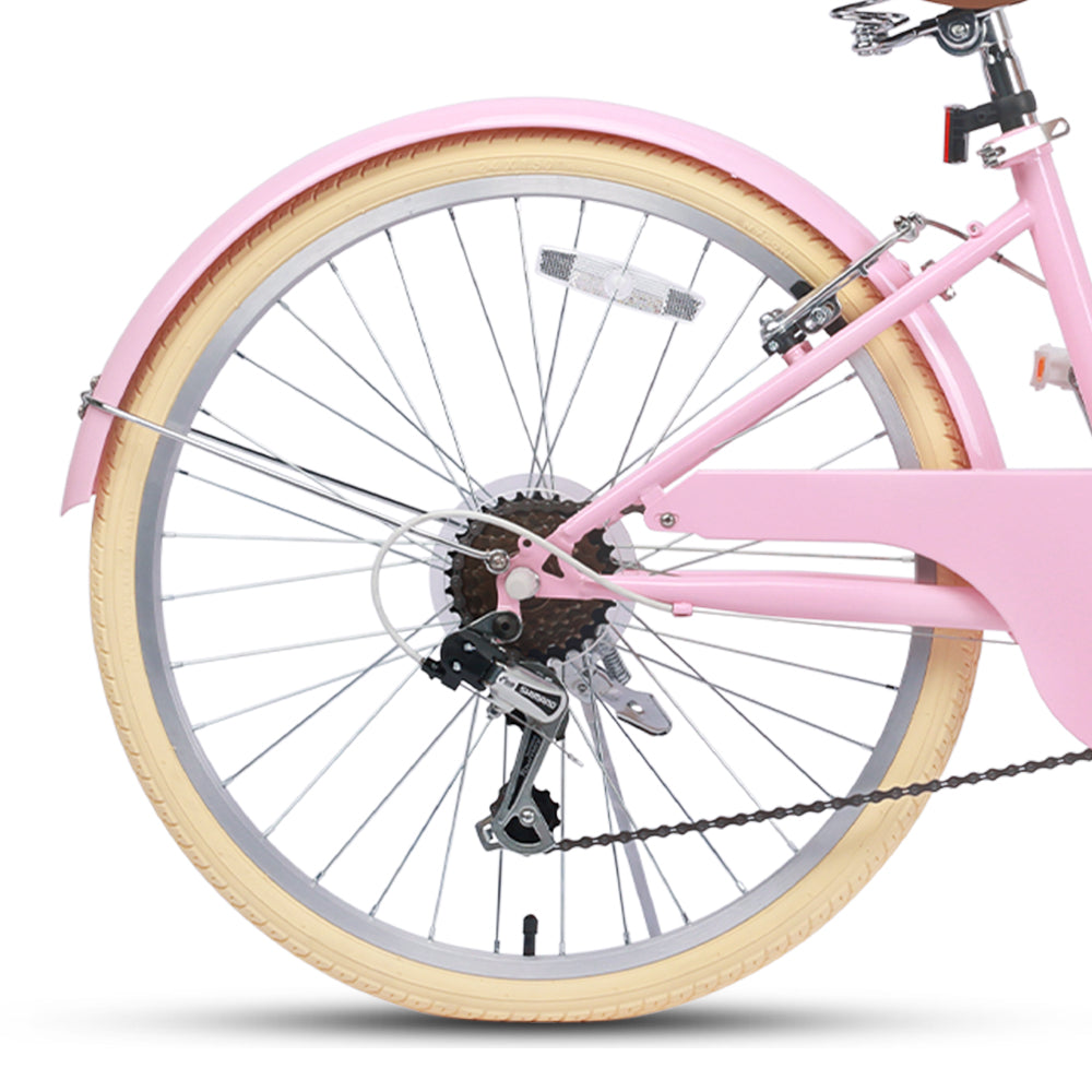 Glerc 24 Inch Beach Cruiser Hybrid Kids Bike - Missy