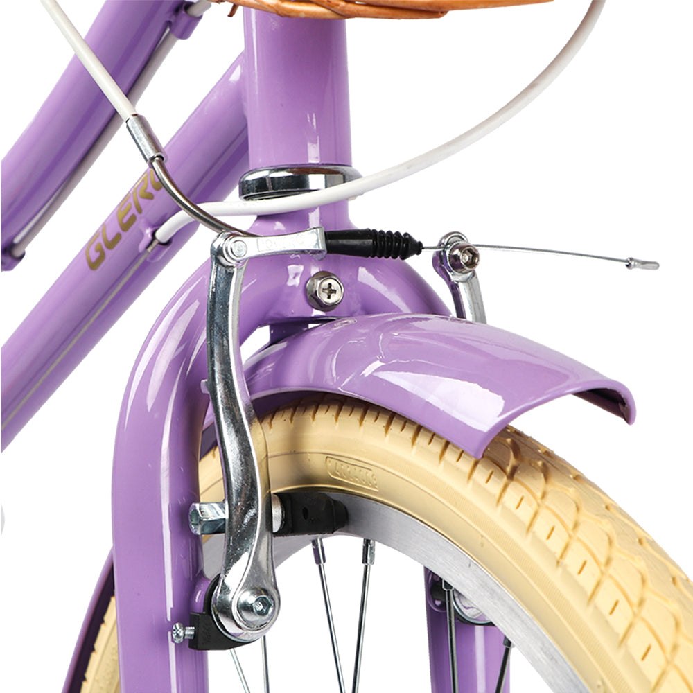 Glerc 20 Inch Beach Cruiser Hybrid Kids Bike with Rear Rack - Missy