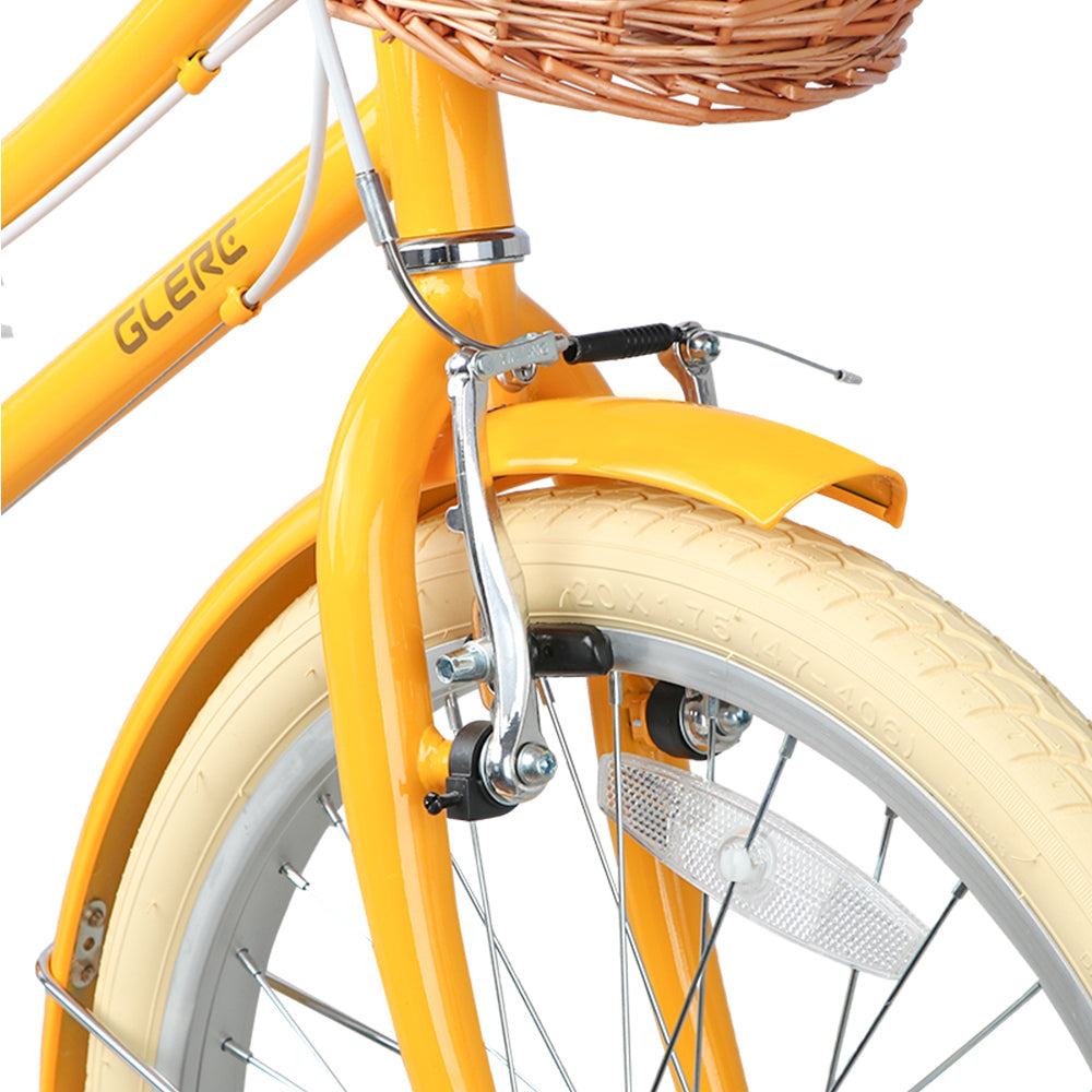 Glerc 20 Inch Beach Cruiser Hybrid Kids Bike with Rear Rack - Missy