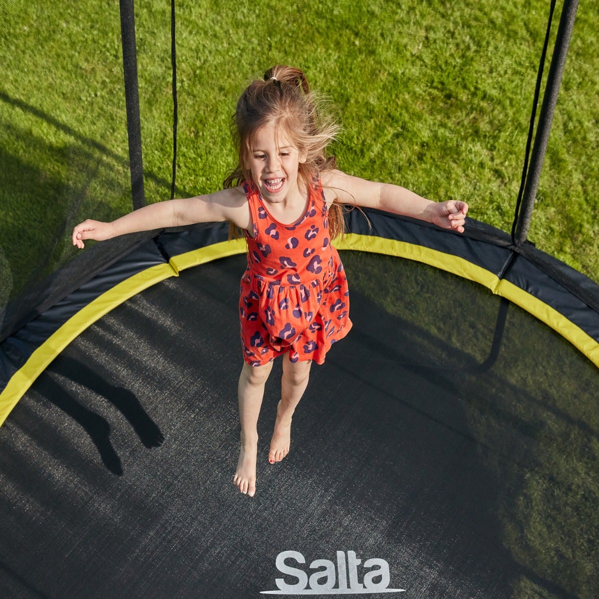 14ft Salta Black Round Comfort Edition Trampoline with Enclosure