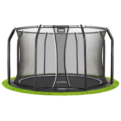13ft Salta Black Royal Baseground Round Trampoline with Enclosure