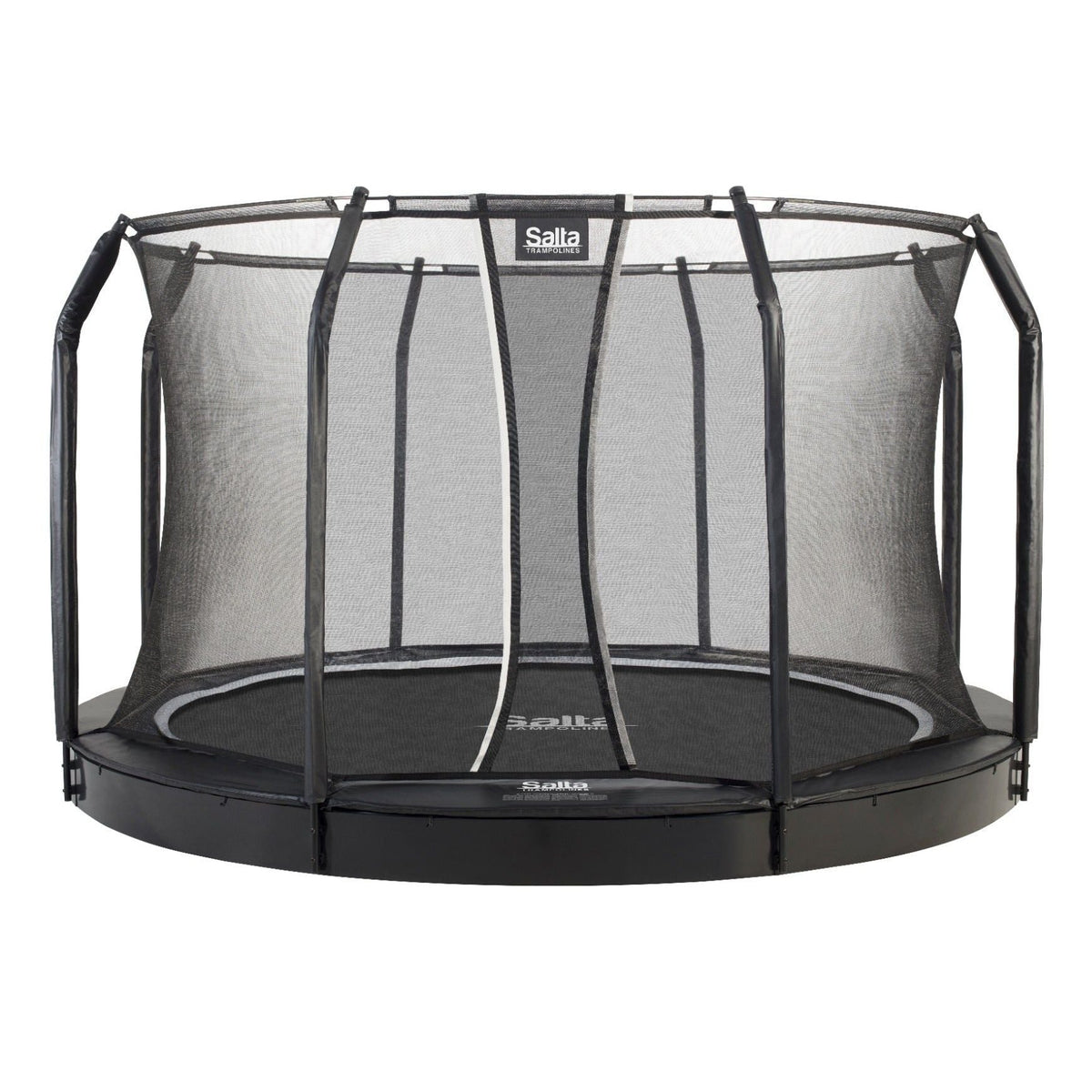 13ft Salta Black Royal Baseground Round Trampoline with Enclosure