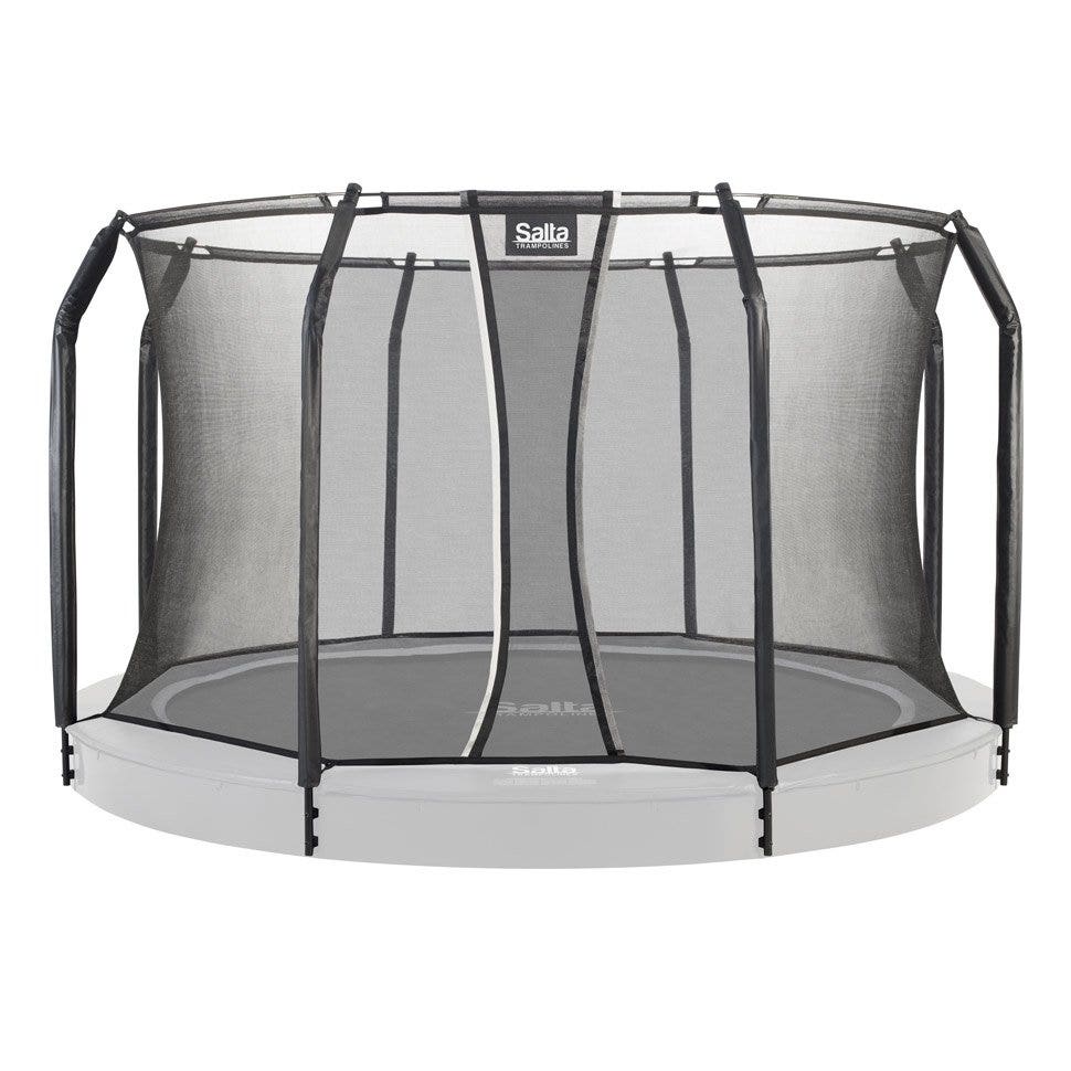 10ft Salta Black Royal Baseground Round Trampoline with Enclosure
