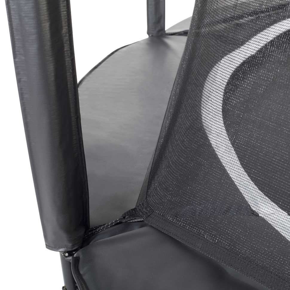 8ft 2" Salta Black Royal Baseground Round Trampoline with Enclosure