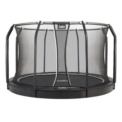 8ft 2" Salta Black Royal Baseground Round Trampoline with Enclosure