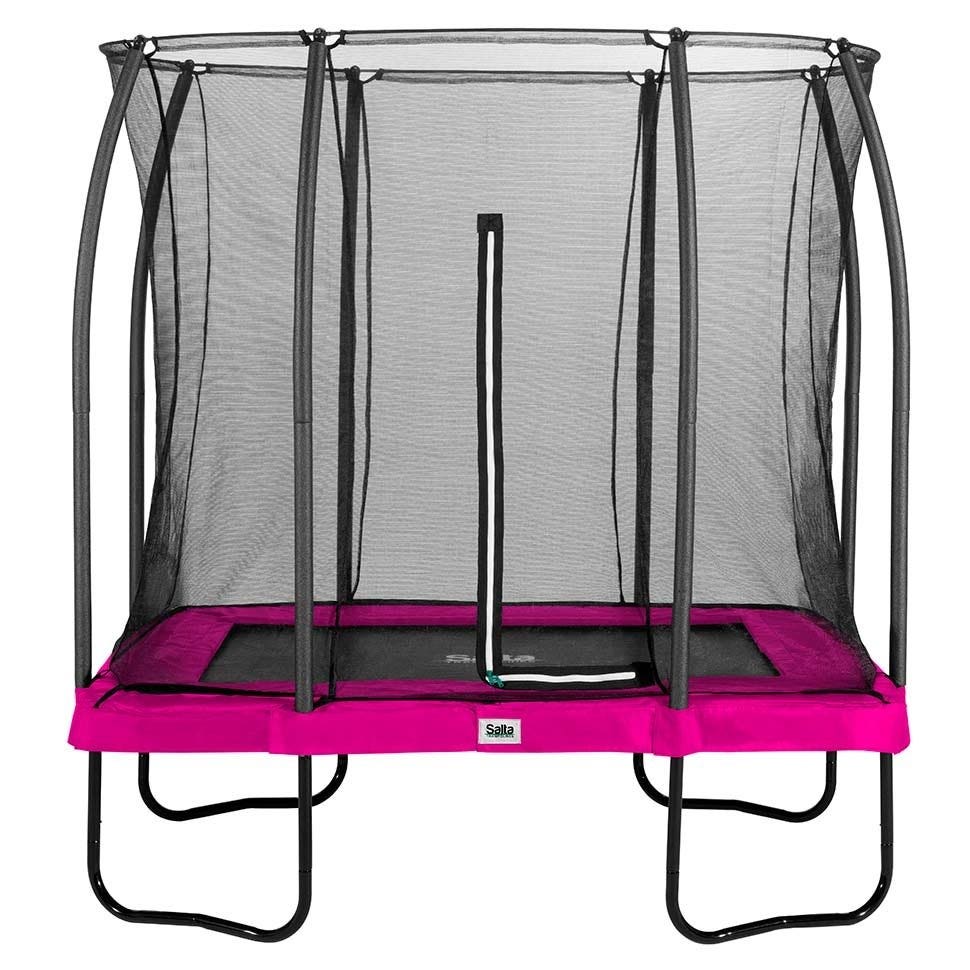 7ft x 5ft Salta Pink Rectangular Comfort Edition Trampoline with Enclosure
