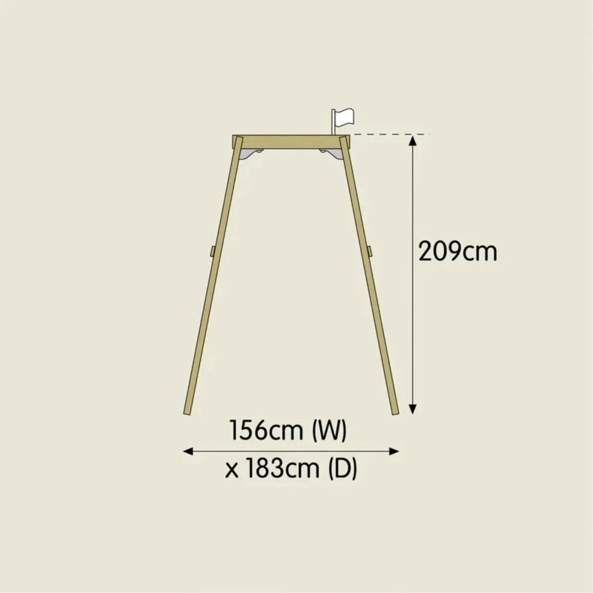 TP Forest Wooden Single Swing with Bluey Quadpod