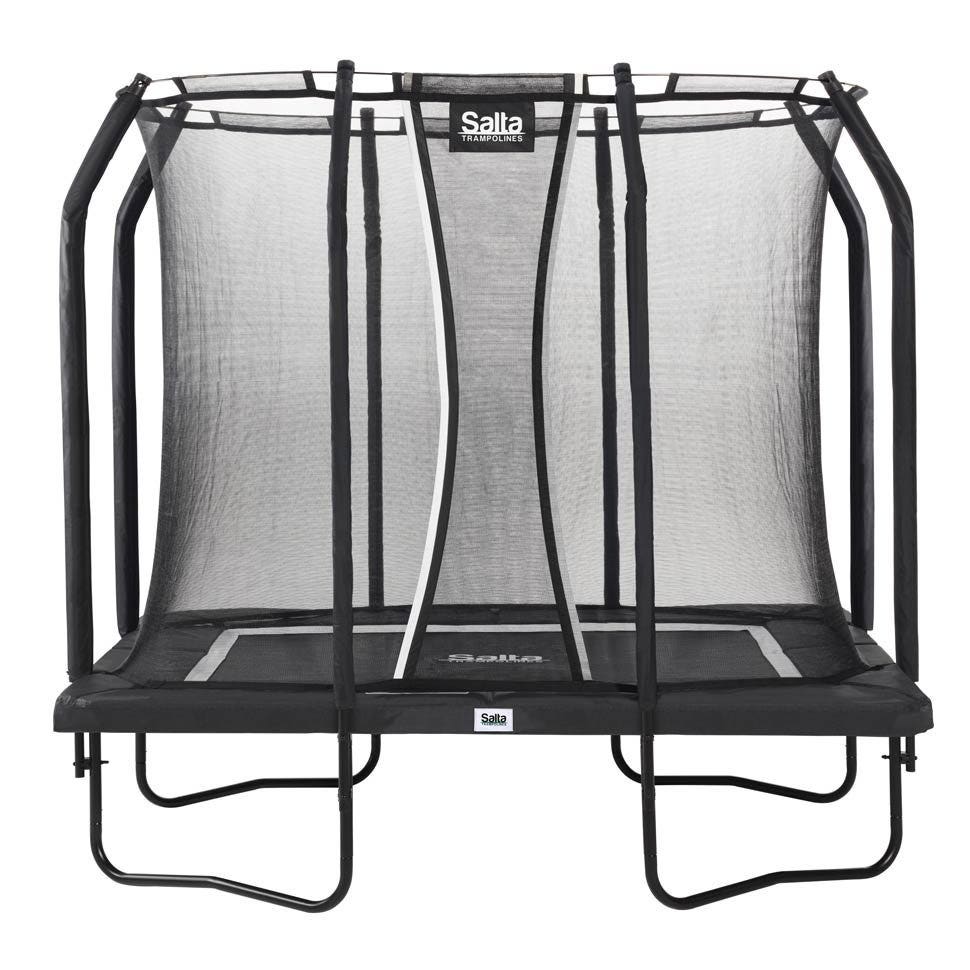 7ft x 5ft Salta Black Rectangular Premium Edition Trampoline with Enclosure