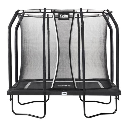 7ft x 5ft Salta Black Rectangular Premium Edition Trampoline with Enclosure
