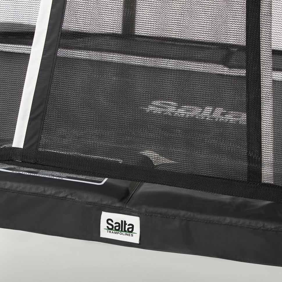 7ft x 5ft Salta Black Rectangular Premium Edition Trampoline with Enclosure