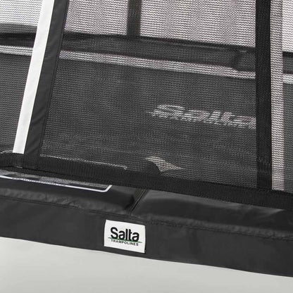 10ft x 7ft Salta Black Rectangular Premium Edition Trampoline with Enclosure