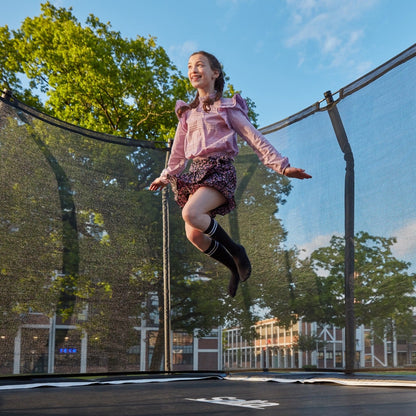 10ft x 7ft Salta Black Rectangular Premium Edition Trampoline with Enclosure