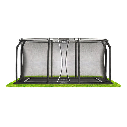 13ft x 8ft Salta Black Royal Baseground Rectangular Trampoline with Enclosure
