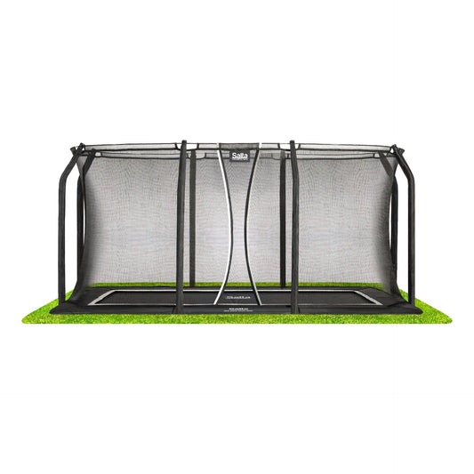 10ft x 7ft Salta Black Royal Baseground Rectangular Trampoline with Enclosure