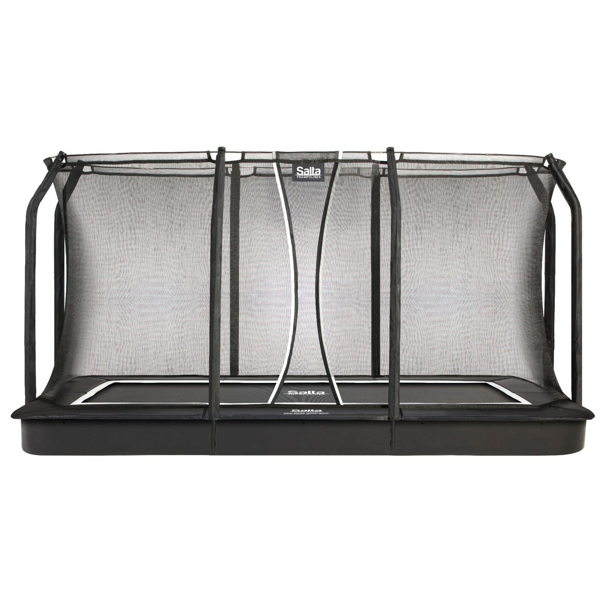 10ft x 7ft Salta Black Royal Baseground Rectangular Trampoline with Enclosure