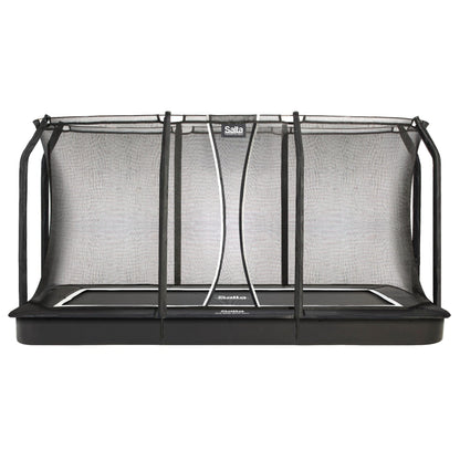 10ft x 7ft Salta Black Royal Baseground Rectangular Trampoline with Enclosure