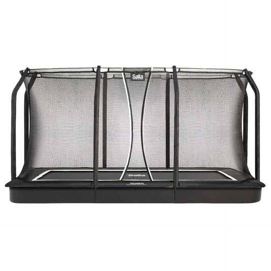 10ft x 7ft Salta Black Royal Baseground Rectangular Trampoline with Enclosure
