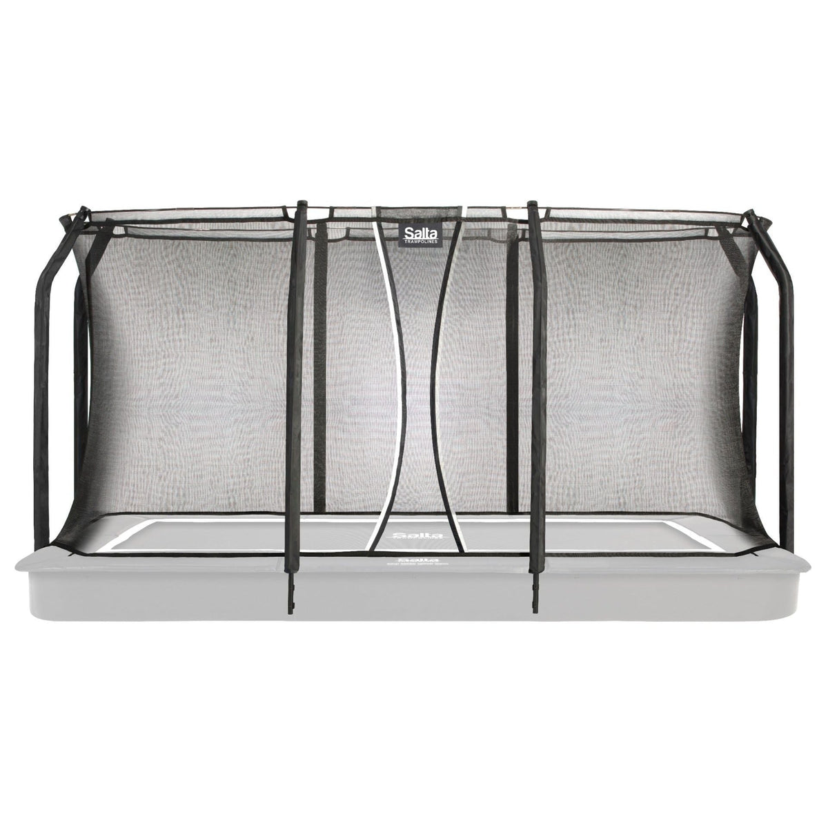13ft x 8ft Salta Black Royal Baseground Rectangular Trampoline with Enclosure