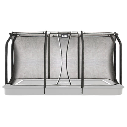 13ft x 8ft Salta Black Royal Baseground Rectangular Trampoline with Enclosure