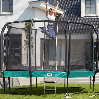 14ft Salta Green Round First Class Edition Trampoline with Enclosure