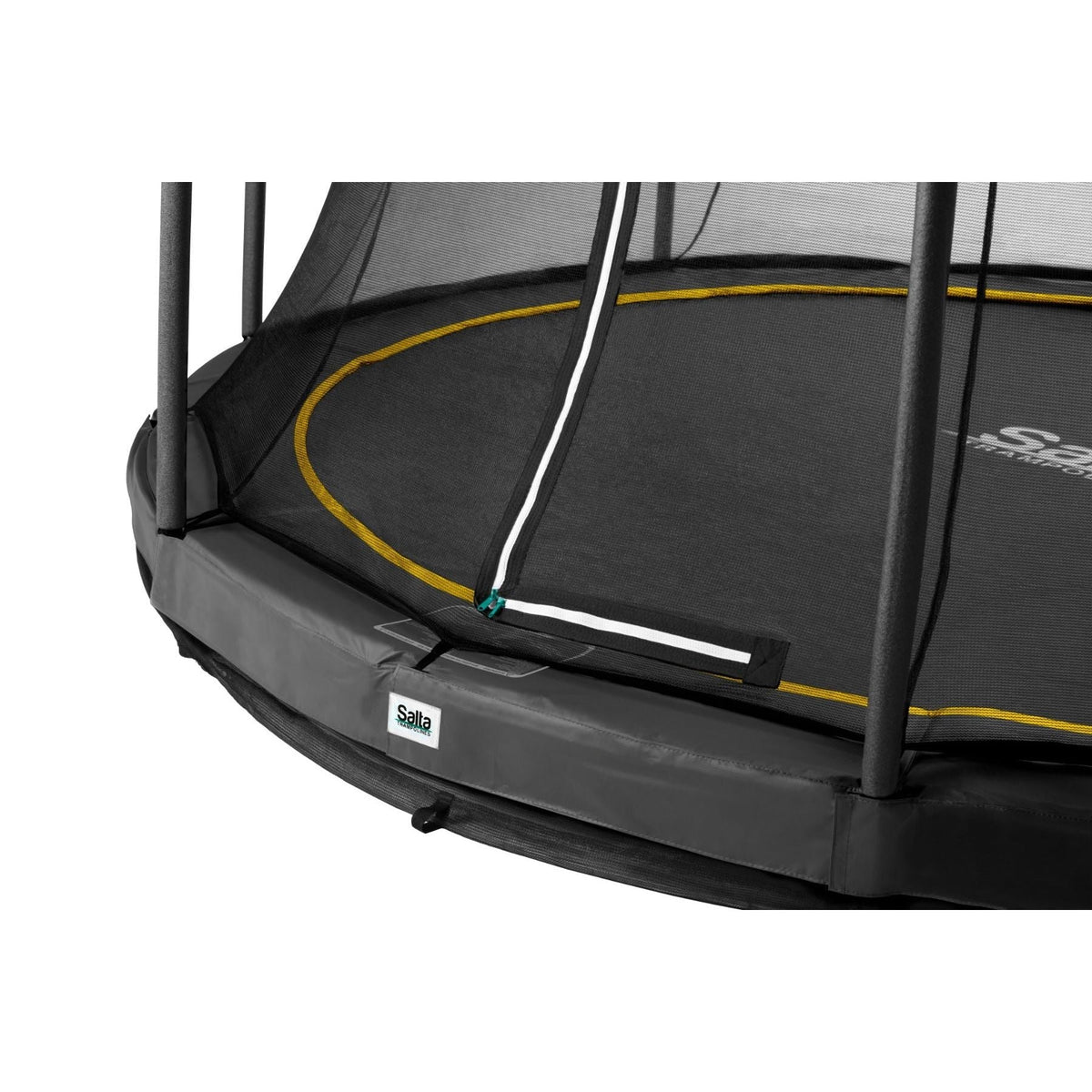 10ft Salta Black Comfort Edition InGround Round Trampoline with Enclosure