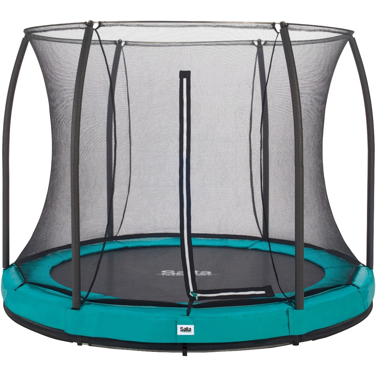 10ft Salta Green Comfort Edition InGround Round Trampoline with Enclosure