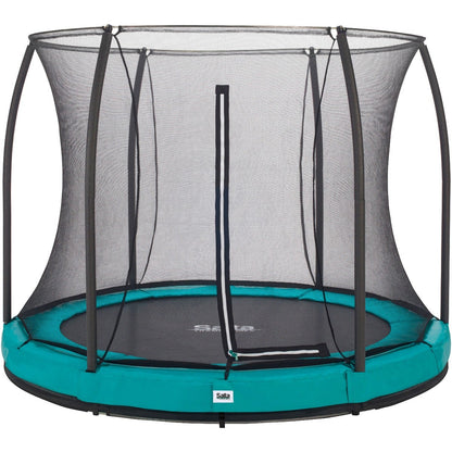 10ft Salta Green Comfort Edition InGround Round Trampoline with Enclosure