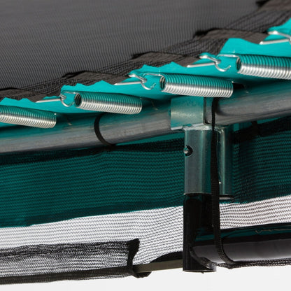 14ft Salta Green Comfort Edition InGround Round Trampoline with Enclosure