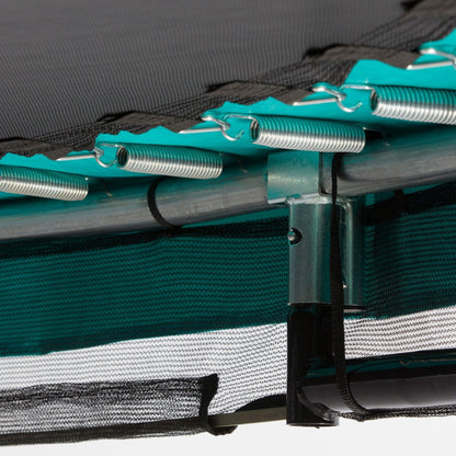 10ft Salta Green Comfort Edition InGround Round Trampoline with Enclosure