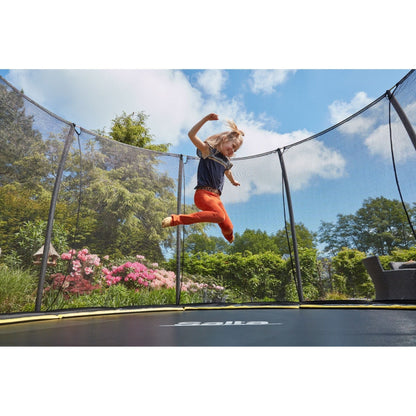 14ft Salta Black Comfort Edition InGround Round Trampoline with Enclosure