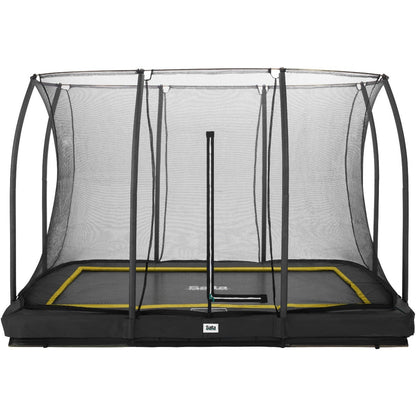 12ft x 8ft Salta Black Rectangular Comfort Edition Inground Trampoline with Enclosure