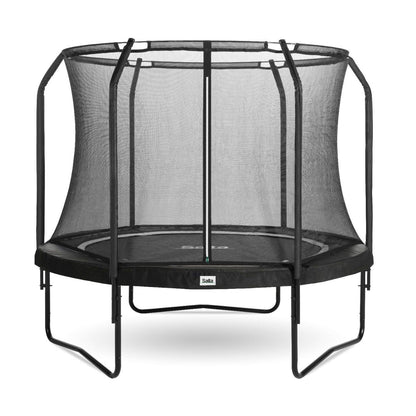 12ft Salta Black Round Premium Edition Trampoline with Enclosure