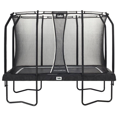 10ft x 7ft Salta Black Rectangular Premium Edition Trampoline with Enclosure