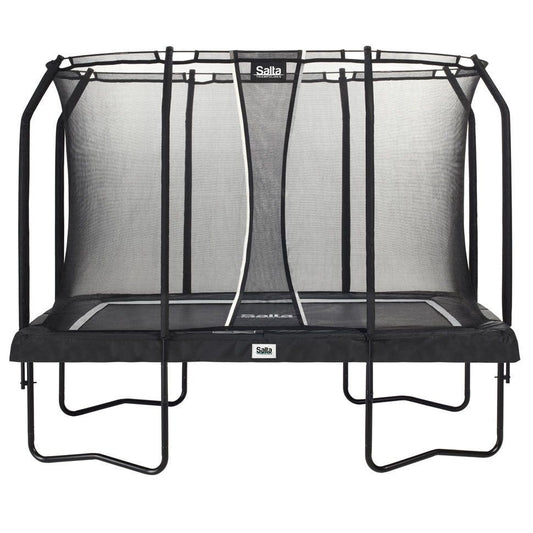 10ft x 7ft Salta Black Rectangular Premium Edition Trampoline with Enclosure