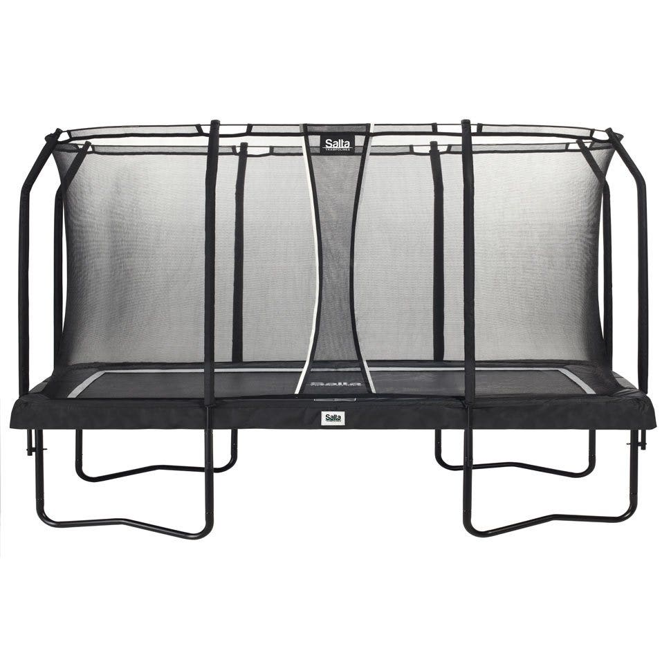 13ft x 8ft Salta Black Rectangular Premium Edition Trampoline with Enclosure