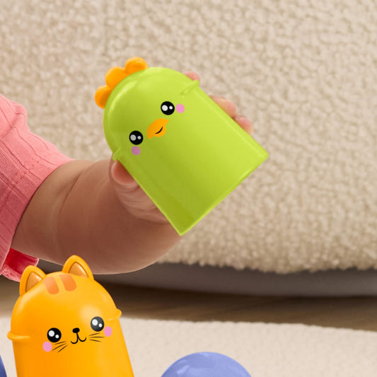 5-Piece Baby Bird Rattle Stacking Toy – Colourful Educational Sensory Toy for Babies