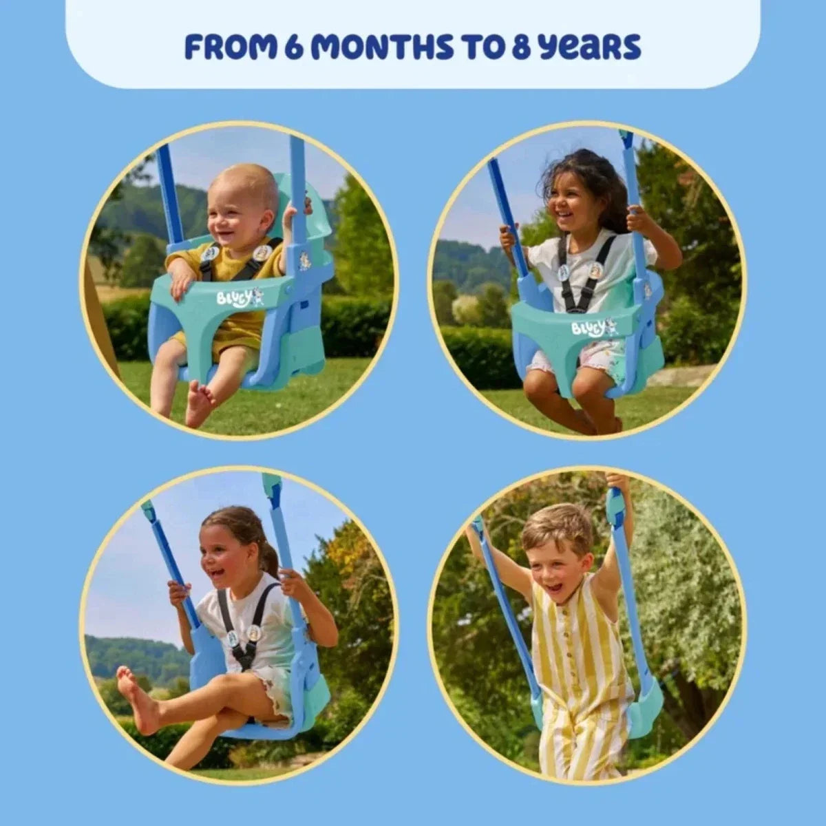 TP Treehouse Set with Slide & Bluey Quadpod Single Swing