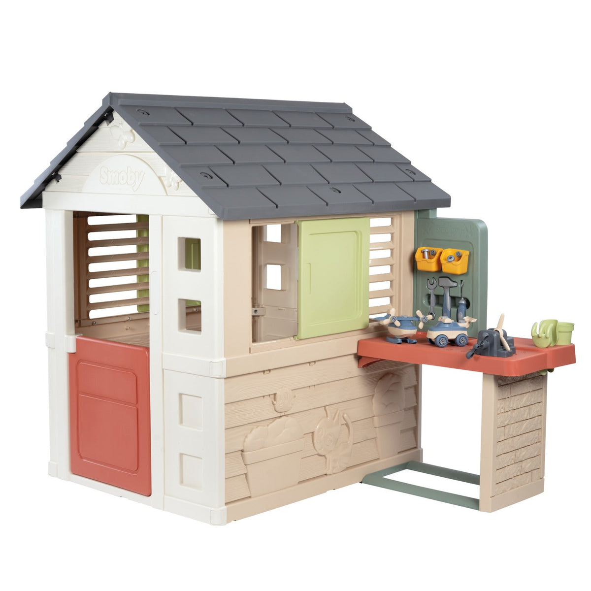 Smoby Life Nature Playhouse & Workshop