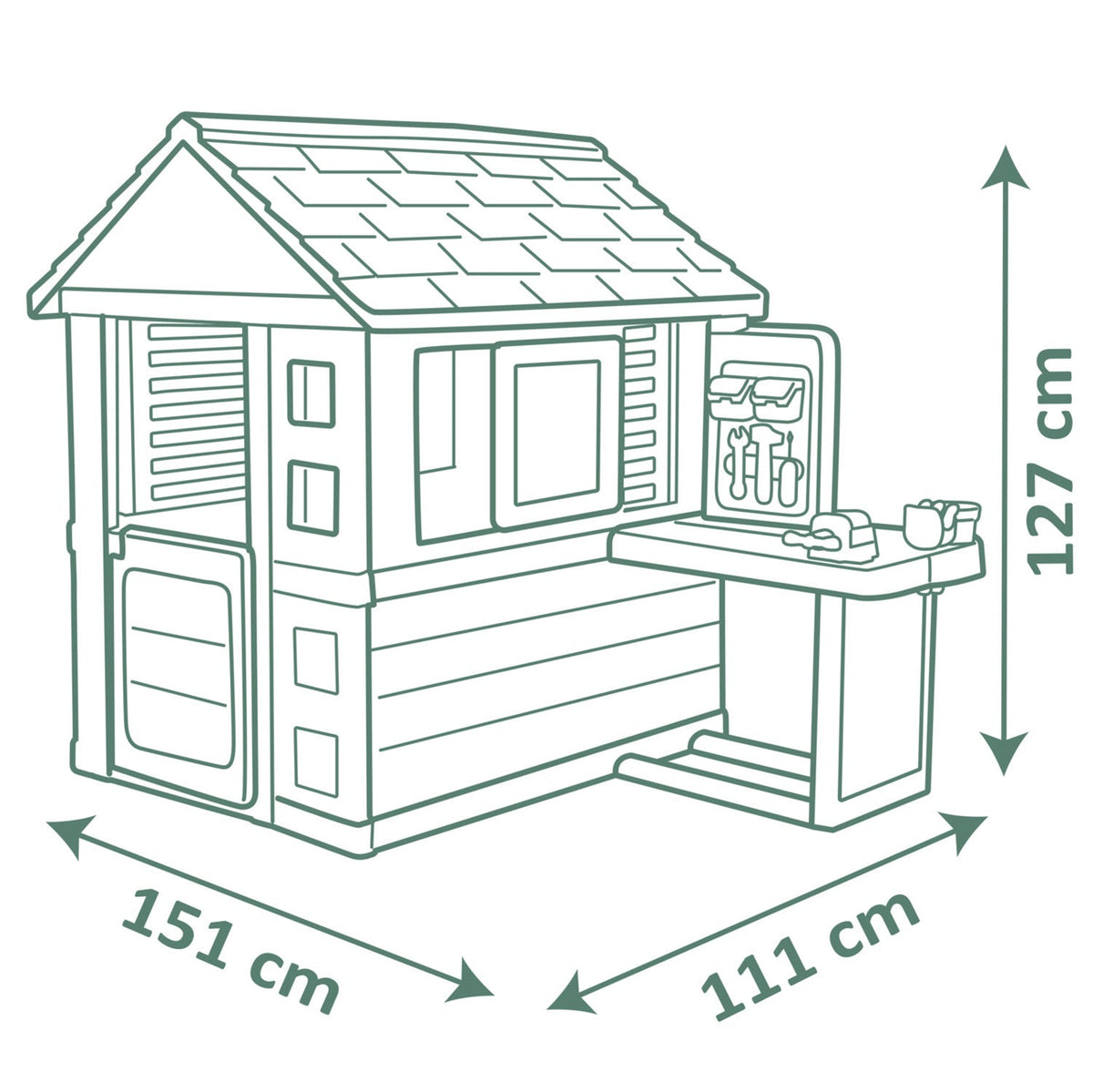 Smoby Life Nature Playhouse & Workshop