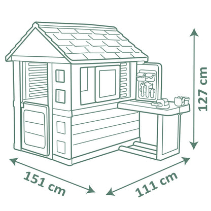 Smoby Life Nature Playhouse & Workshop