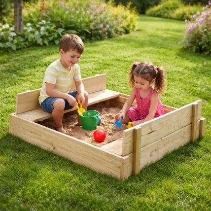 TP Wooden Lidded Sandpit